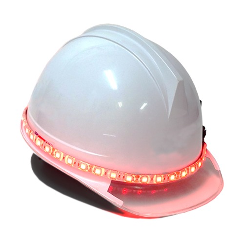 야간안전모 LED반사띠(레드) 안전모부착형 건전지포함 LED안전용품